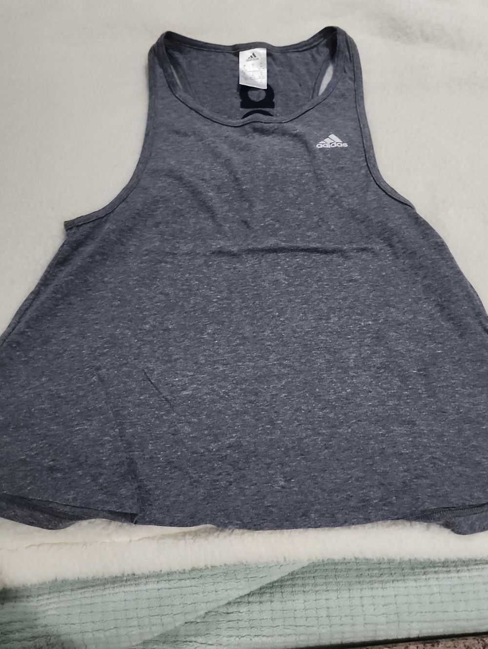adidas Dark Heather Gray Racerback Tank